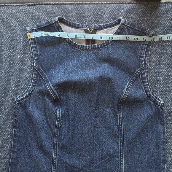 NWOT Abercrombie & Fitch: Denim Shift Mini Dress, Medium TALL, Medium Wash - Picture 4 of 9